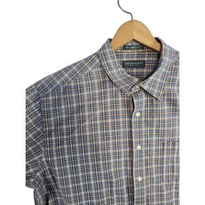 Lyle And‎ Scott Scotland Plaid Button Down Shirt Mens XL Combed Cotton